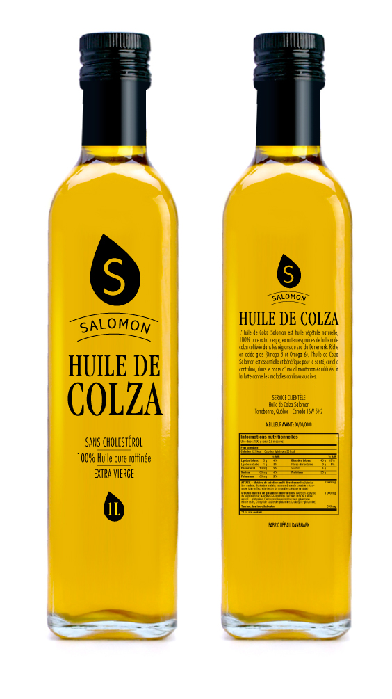 Etiquette d'huile de colza