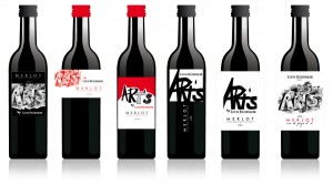 Design d'étiquettes de bouteilles de vin