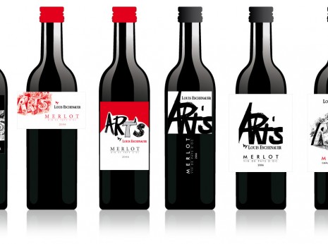 Design des étiquettes de bouteilles de vin