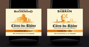 Création d'habillage de bouteilles de Côtes du Rhône