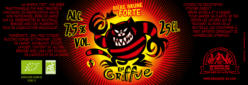 Bière brune bio "La Griffue"