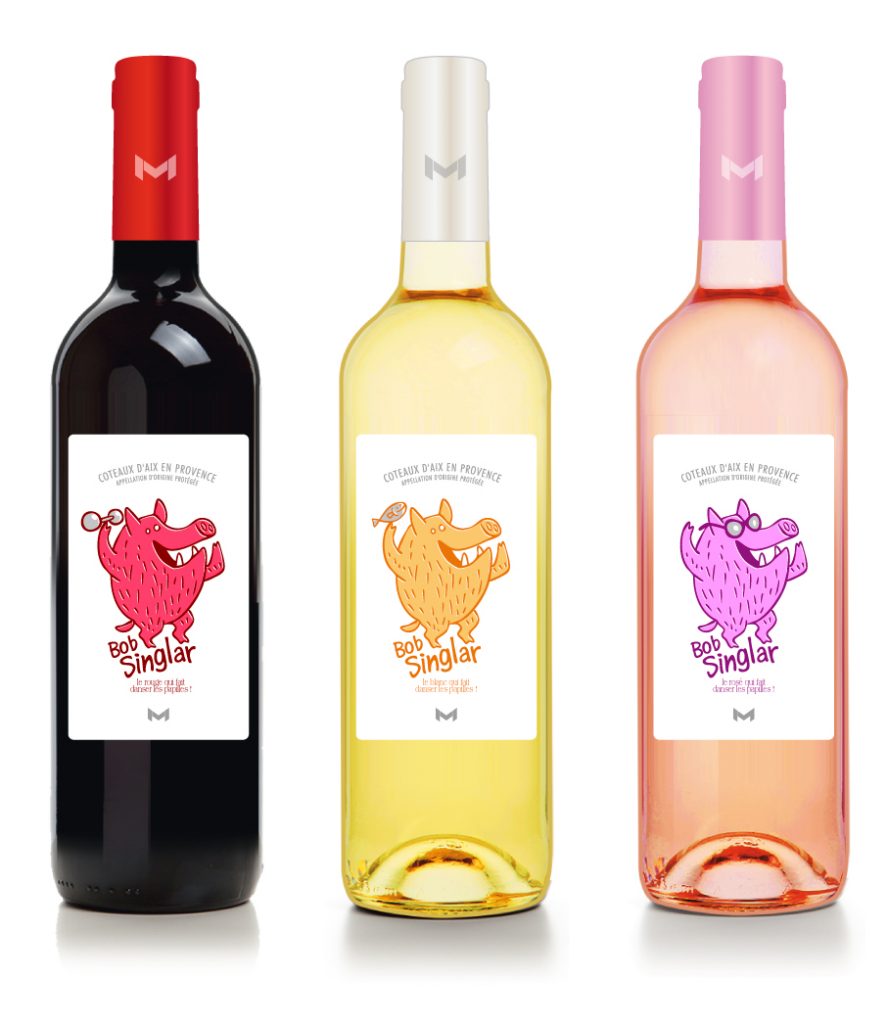 Création d'une étiquette de vin des Coteaux d'Aix-en-Provence