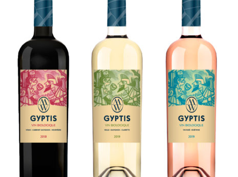 Création étiquettes des vins bios Gyptis