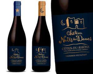Design d'une étiquette de vin en Côtes du Rhône