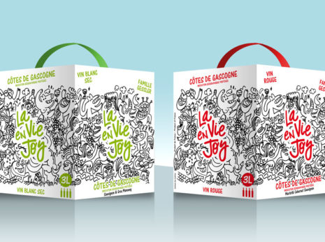 Création Bag in Box de vin rouge et blanc LA VIE EN JOY