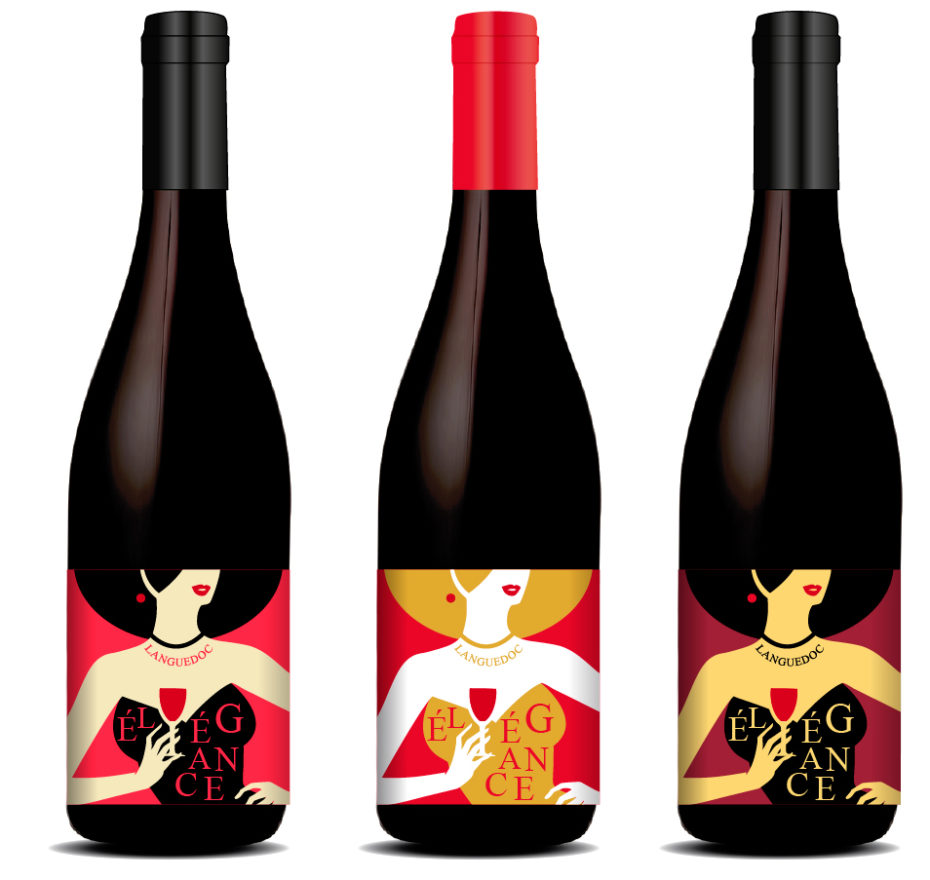 Création étiquette de vin Elégance du Languedoc